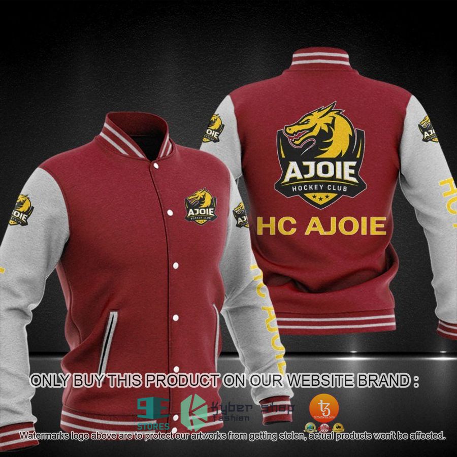NEW HC Ajoie Varsity Jacket 3 hc ajoie baseball jacket 3 4904
