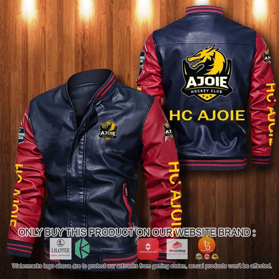 HOT HC Ajoie Leather Bomber Jacket 5 hc ajoie leather bomber jacket 5 92875