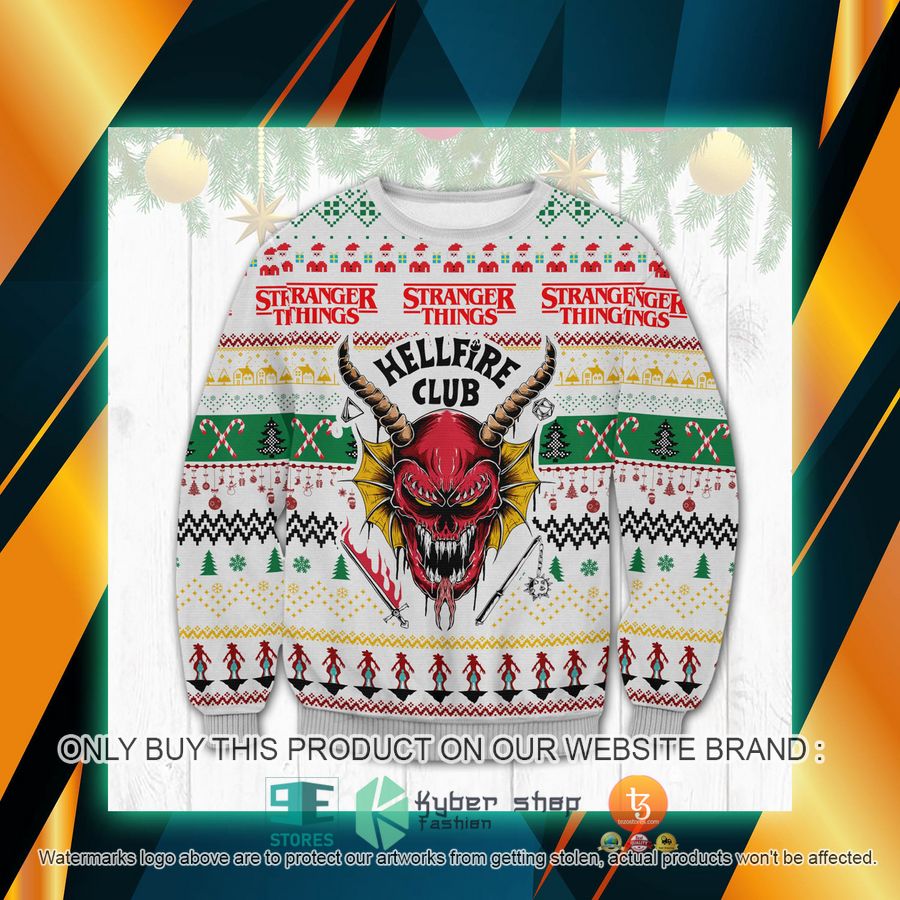 NEW Hellfire Club Stranger Things Sweatshirt, Sweater 2 hellfire club stranger things ugly sweater 2 55643