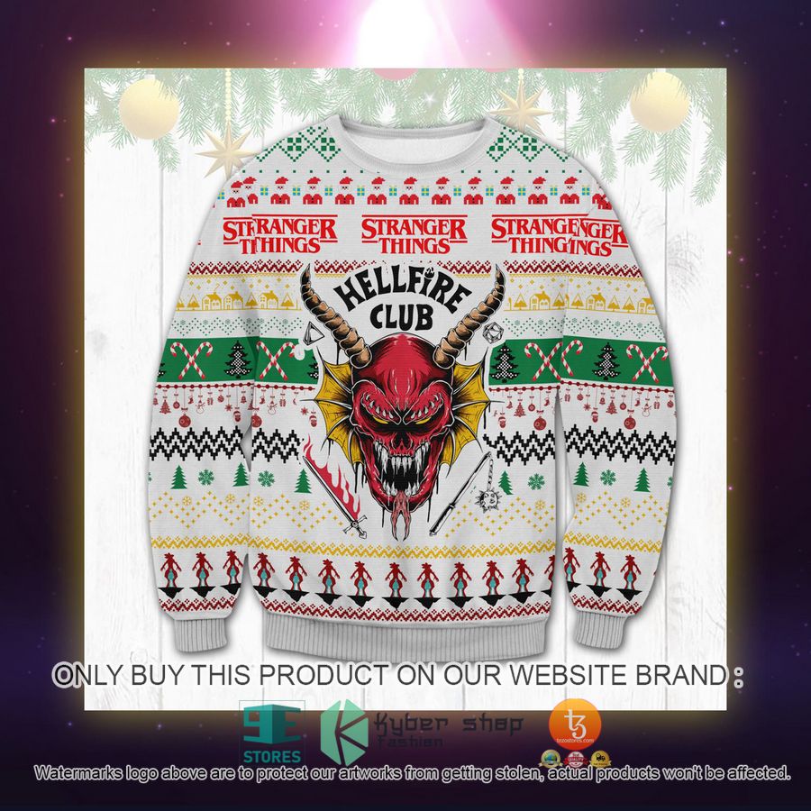 NEW Hellfire Club Stranger Things Sweatshirt, Sweater 4 hellfire club stranger things ugly sweater 4 79473