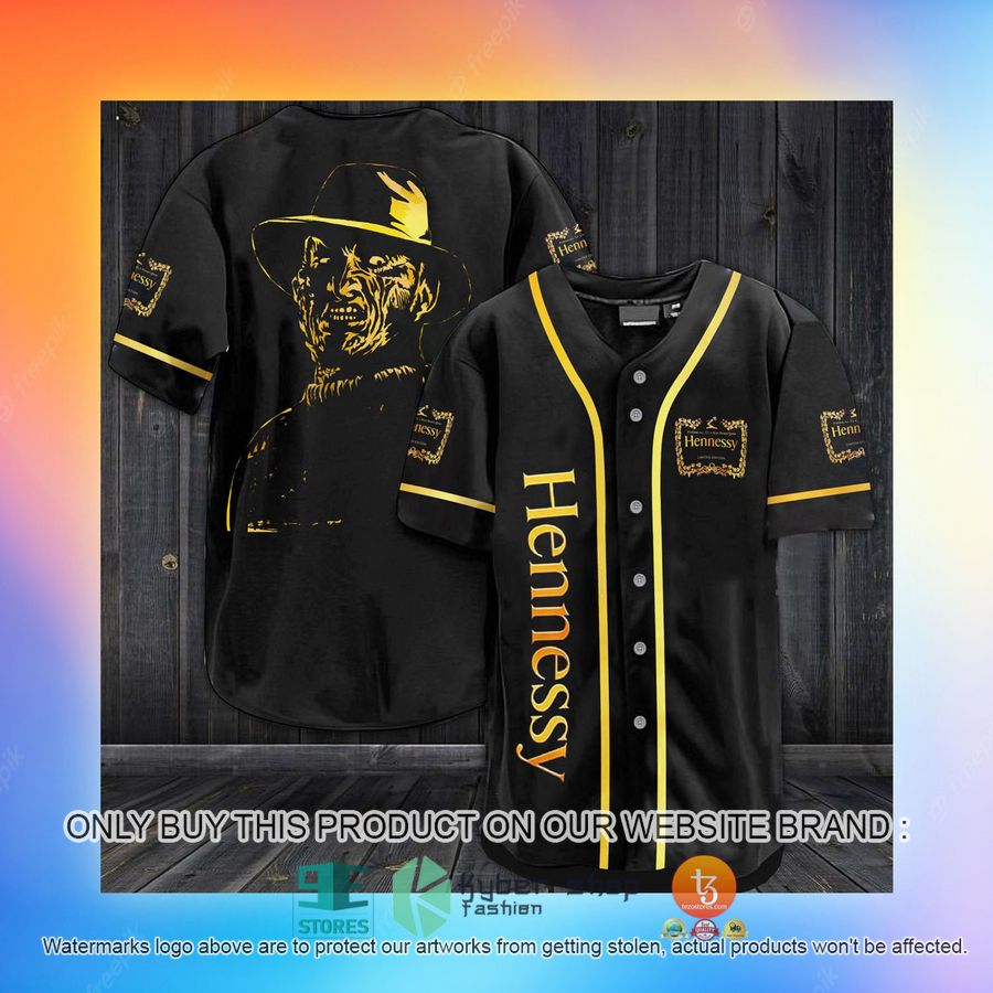 NEW Hennessy Freddy Krueger Baseball Shirt 3 hennessy freddy krueger baseball jersey 3 46820