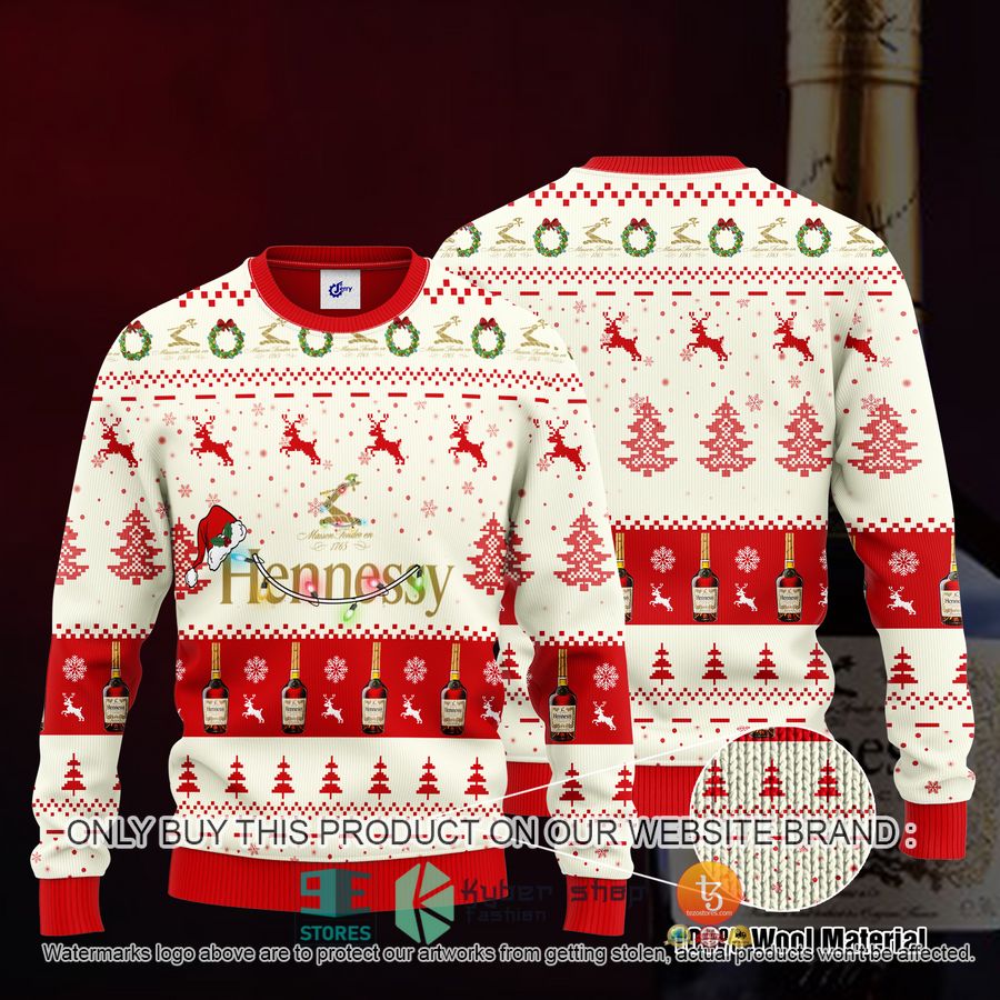 hennessy santa hat christmas ugly christmas sweater 1 79389