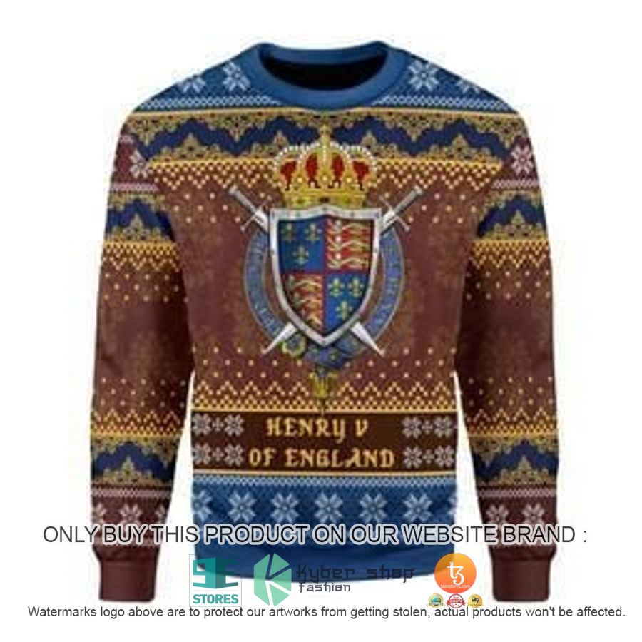 henry v of england christmas ugly sweater 1 18400