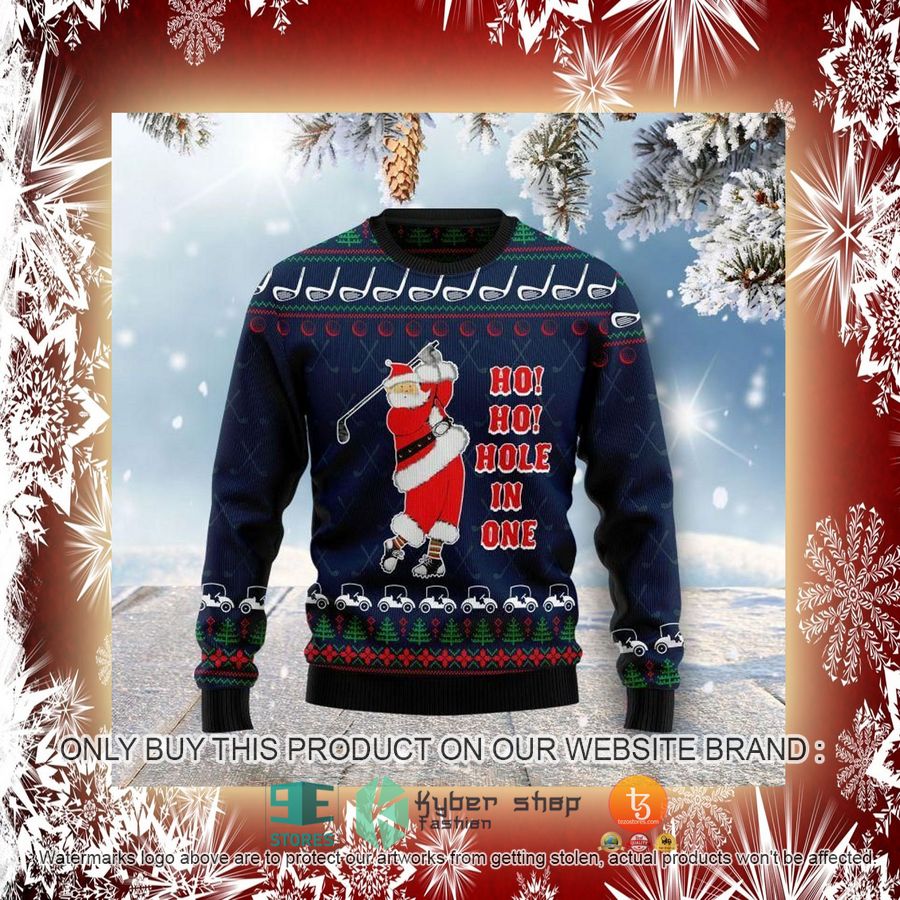 NEW Ho Ho Hole In One Santa Claus Christmas Sweatshirt, Sweater 2 ho ho hole in one santa claus christmas ugly sweater 2 87511