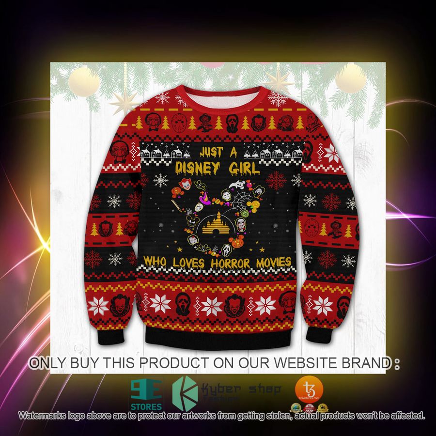 HOT Horror Disney Girl Sweater 2 horror disney girl ugly sweater 2 16848
