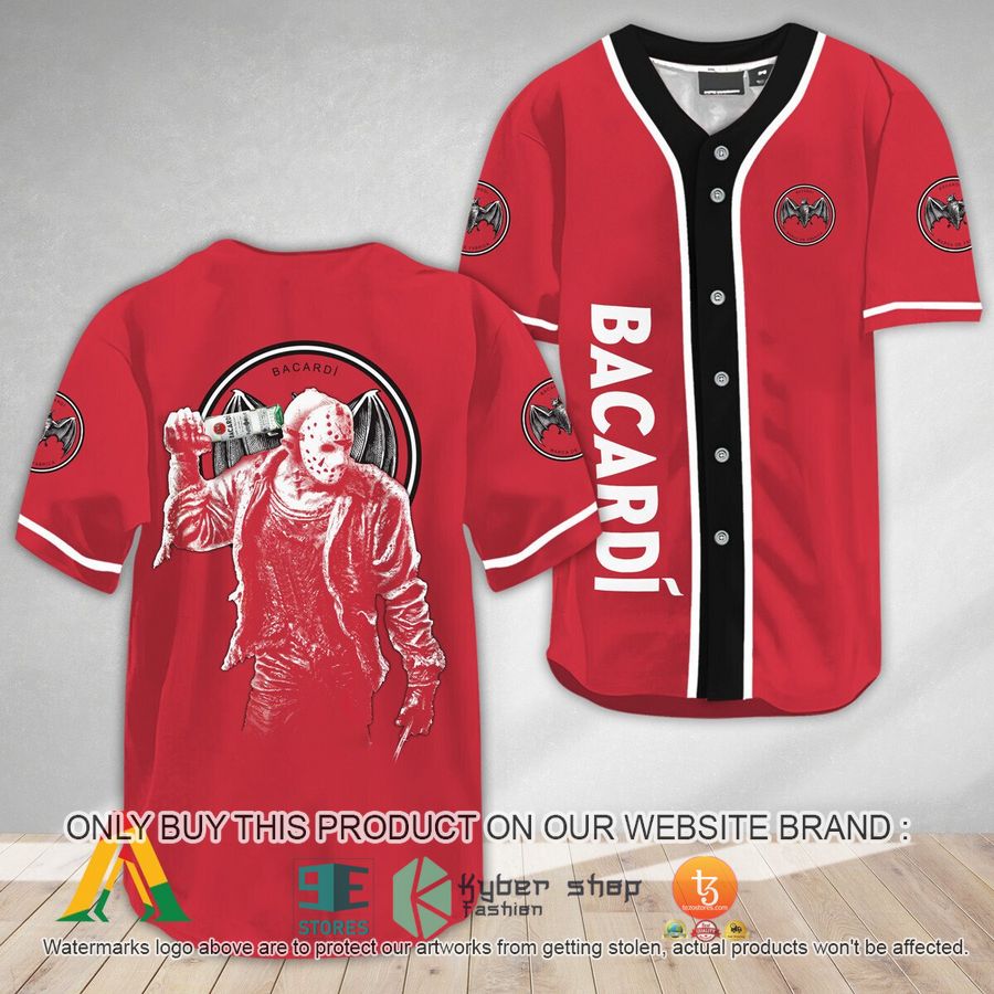 horror jason voorhees bacardi rum baseball jersey 1 33548