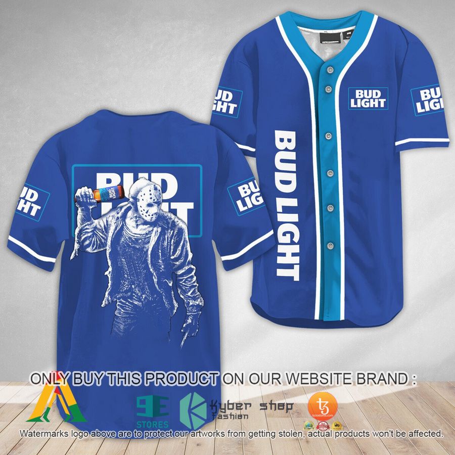 horror jason voorhees bud light baseball jersey 1 53622