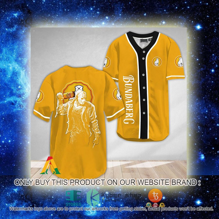 NEW Horror Jason Voorhees Bundaberg Rum Baseball Shirt 2 horror jason voorhees bundaberg rum baseball jersey 2 41669