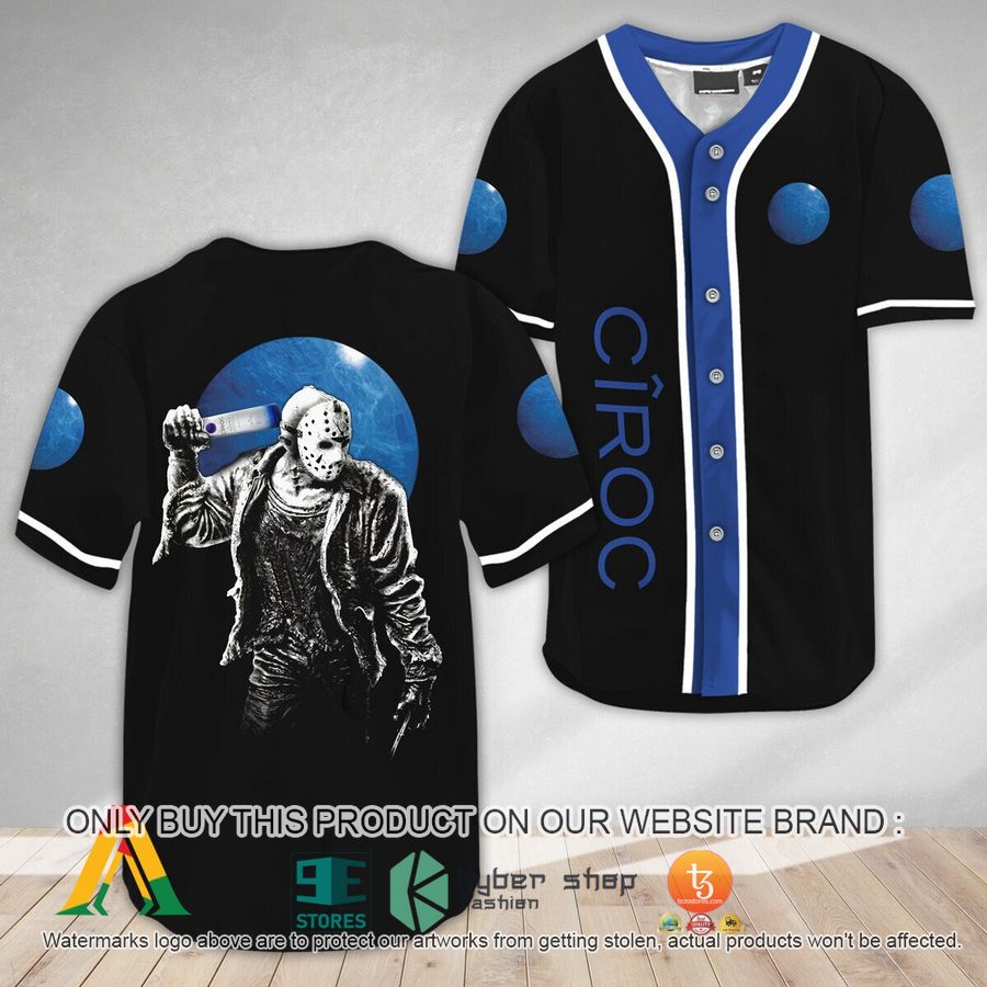 NEW Horror Jason Voorhees Ciroc Vodka Baseball Shirt 1 horror jason voorhees ciroc vodka baseball jersey 1 86122