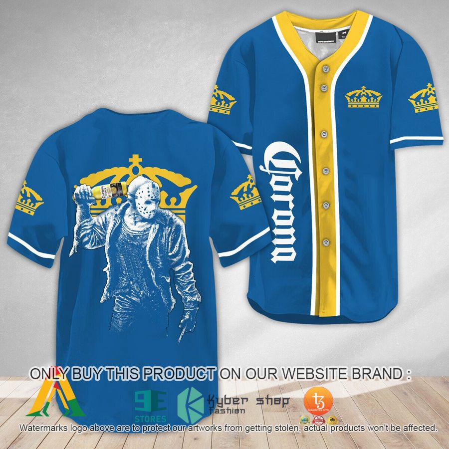 horror jason voorhees corona extra beer baseball jersey 1 38234
