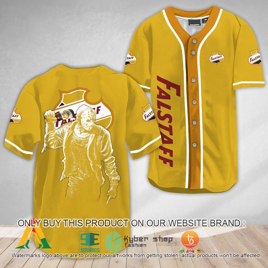 horror jason voorhees falstaff beer baseball jersey 1 63032