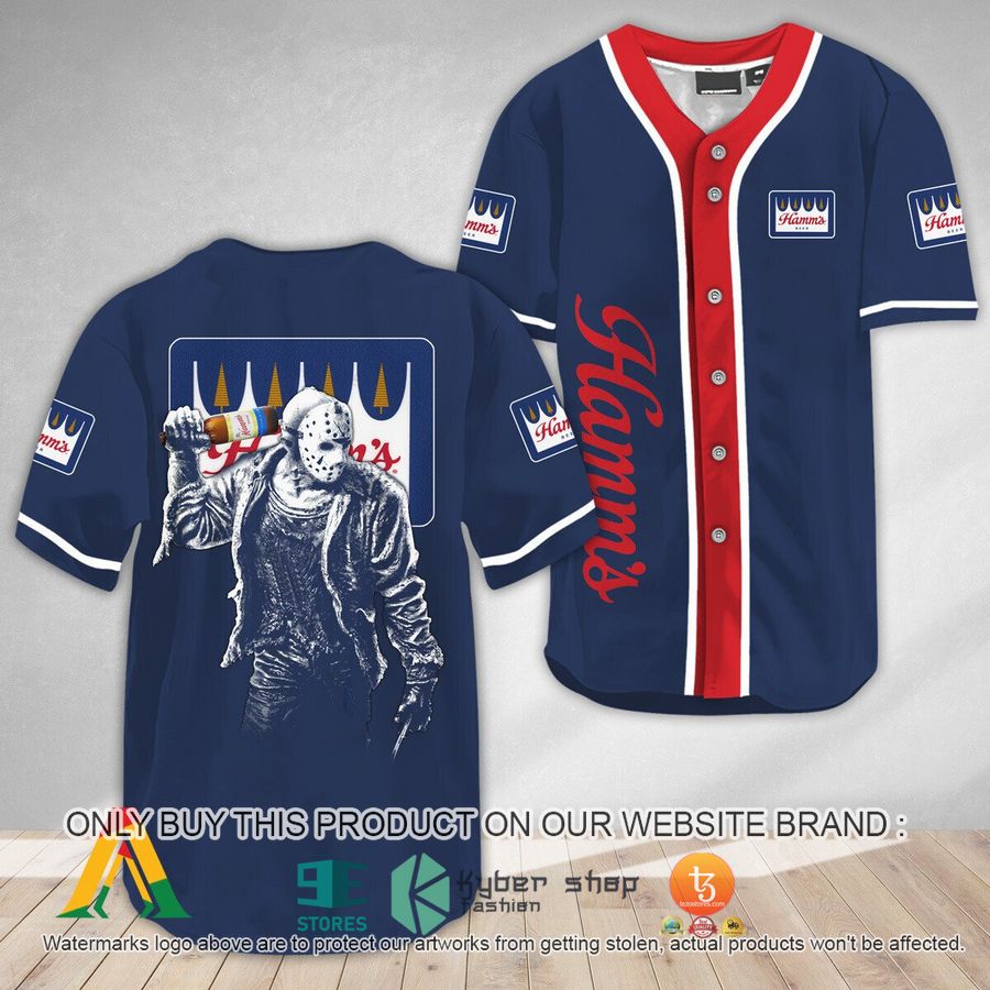 horror jason voorhees hamms beer baseball jersey 1 73397