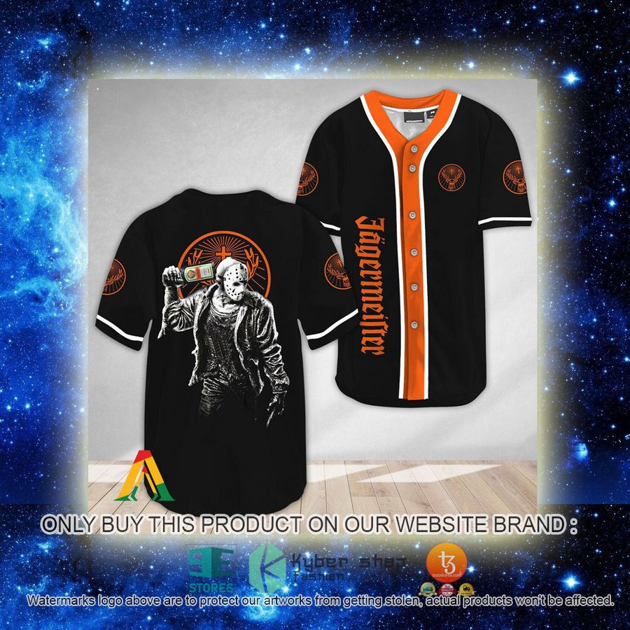 NEW Horror Jason Voorhees Jagermeister Baseball Shirt 2 horror jason voorhees jagermeister baseball jersey 2 33616