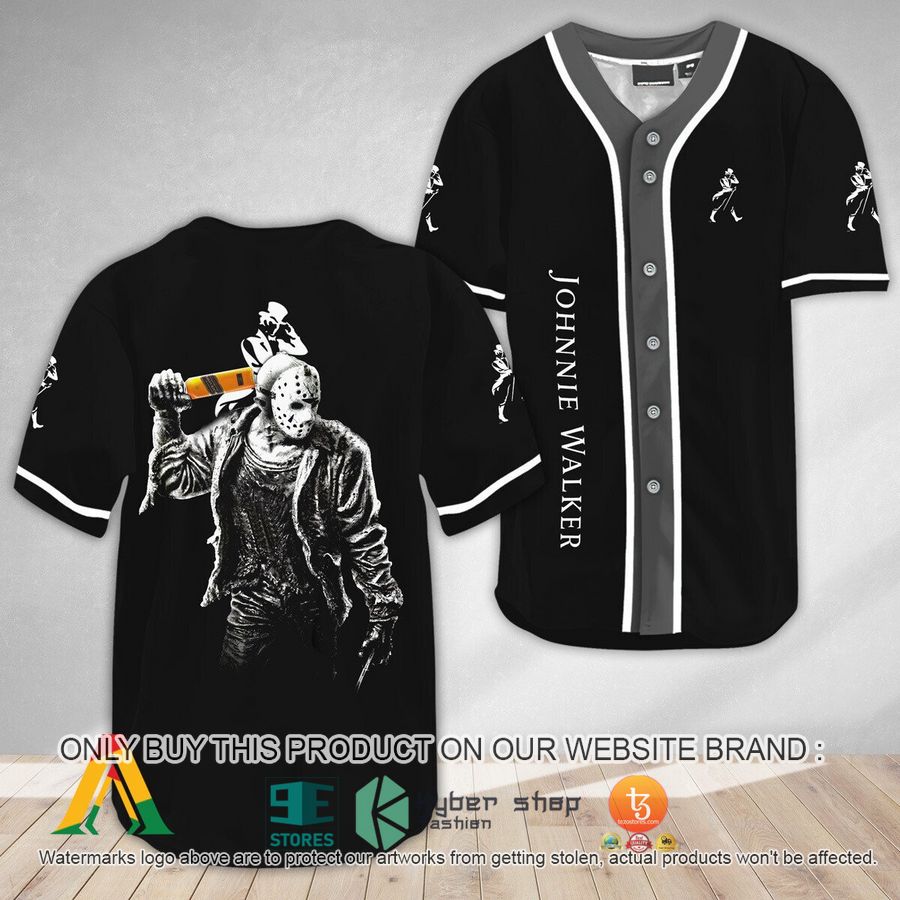NEW Horror Jason Voorhees Johnnie Walker Baseball Shirt 1 horror jason voorhees johnnie walker baseball jersey 1 41554