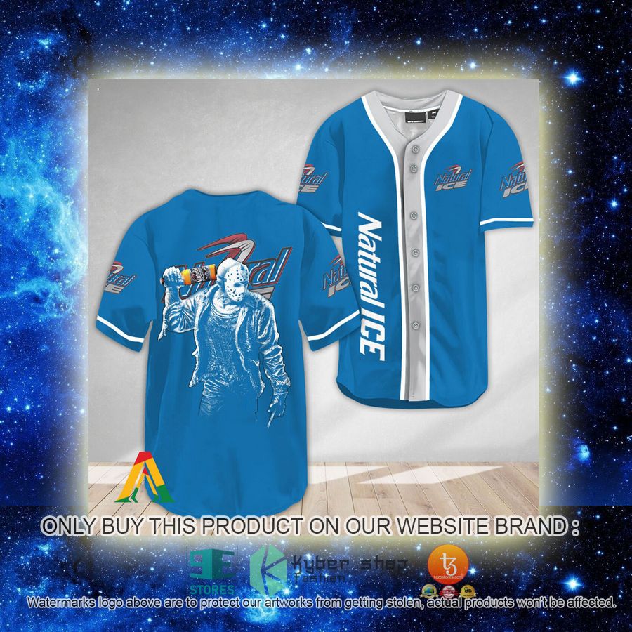NEW Horror Jason Voorhees Natural Ice Baseball Shirt 2 horror jason voorhees natural ice baseball jersey 2 11365