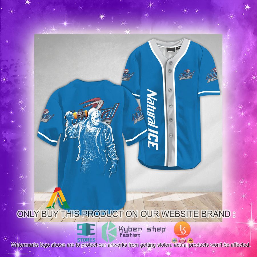 NEW Horror Jason Voorhees Natural Ice Baseball Shirt 4 horror jason voorhees natural ice baseball jersey 4 64630
