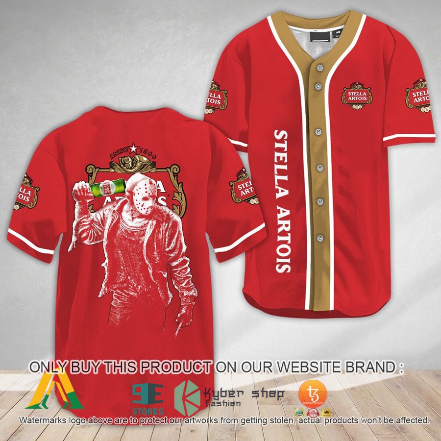 horror jason voorhees stella artois baseball jersey 1 77042