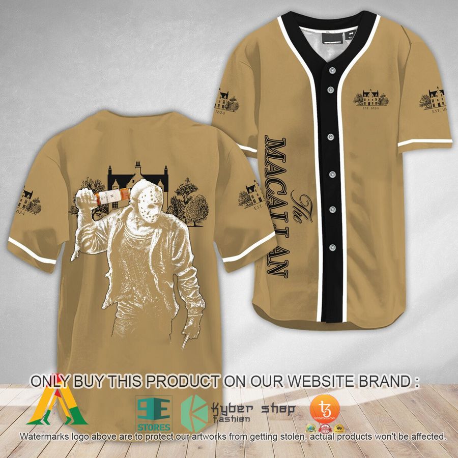 horror jason voorhees the macallan whiskey baseball jersey 1 4972