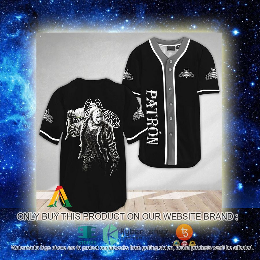 NEW Horror Jason Voorhees The Patron Baseball Shirt 2 horror jason voorhees the patron baseball jersey 2 94569