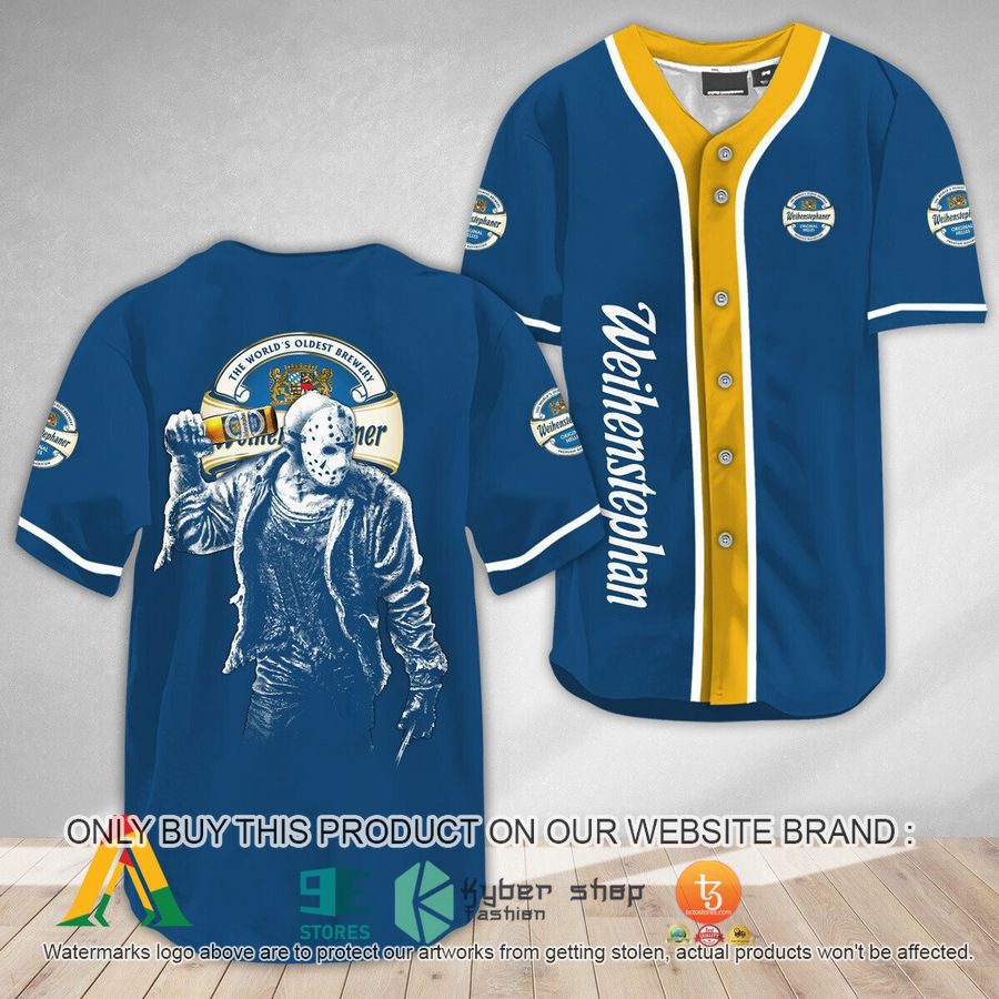 horror jason voorhees weihenstephaner beer baseball jersey 1 34517