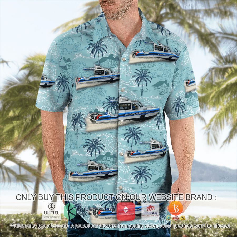 HOT Houston Police Department Patrol Boat Hawaiian Shirt 6 houston police department patrol boat hawaiian shirt 6 4645