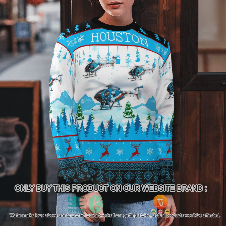 NEW Houston Police Helicopter 78F N5278F Christmas Sweatshirt, Sweater 10 houston police helicopter 78f n5278f christmas sweater sweatshirt 10 82621