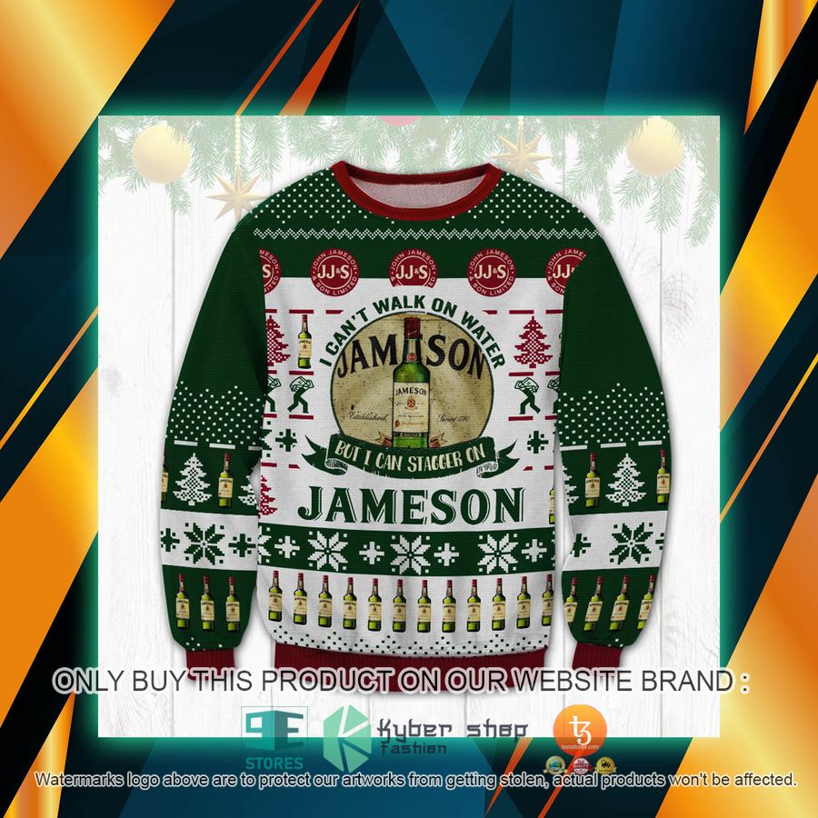 i cant walk on water but i can stagger on jameson ugly sweater 1 87009