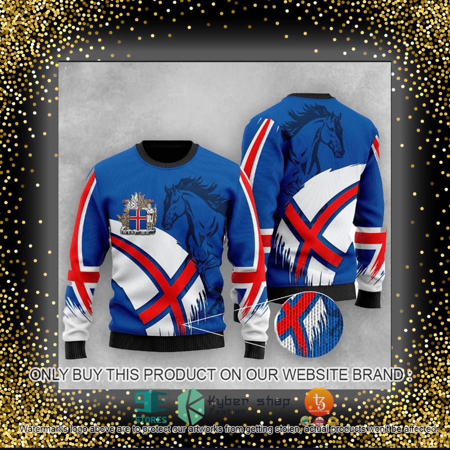 HOT Iceland Flag Style Ugly Christmas Sweater 4 iceland flag style ugly christmas sweater 4 2535