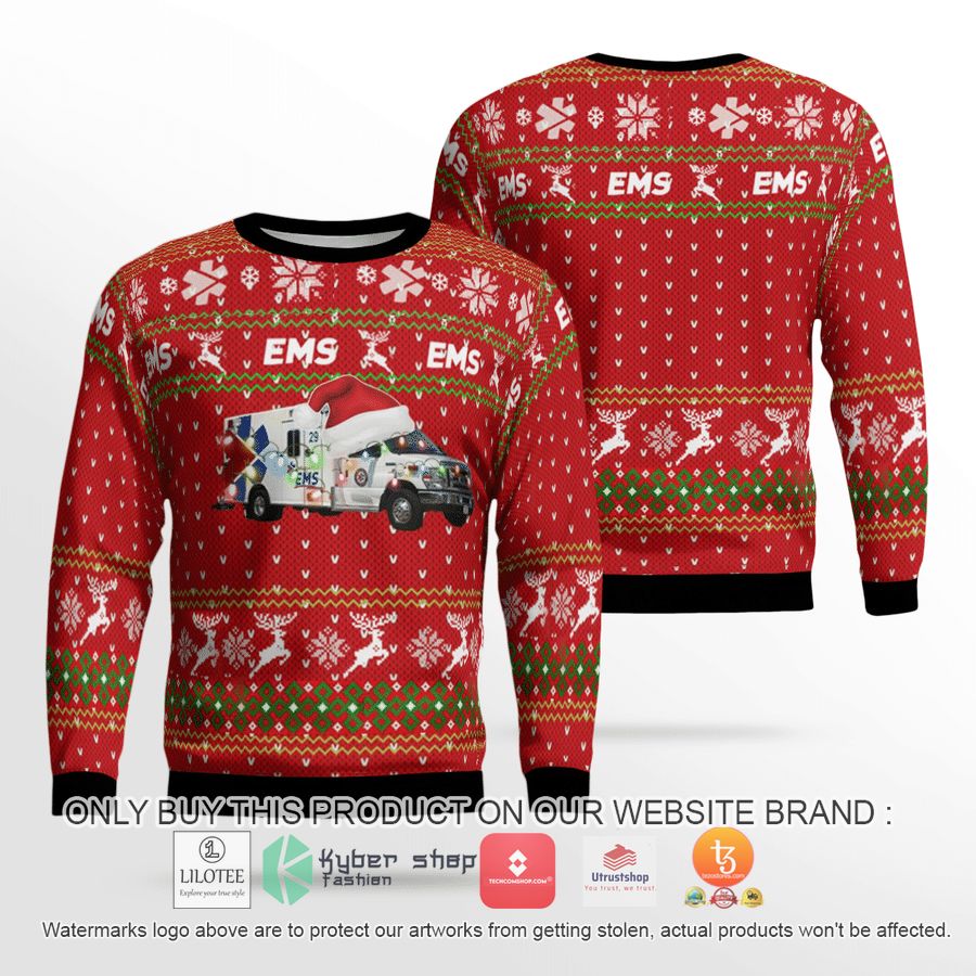 indiana indianapolis ems christmas 3d sweater 2 75997