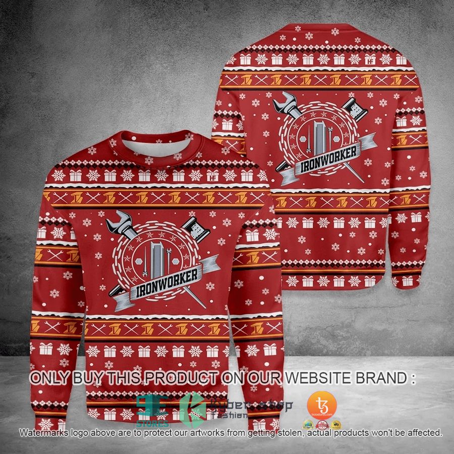 NEW Ironworker Christmas Sweatshirt, Sweater 1 ironworker christmas ugly sweater 1 36808