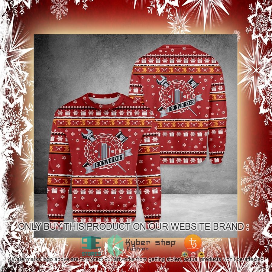 NEW Ironworker Christmas Sweatshirt, Sweater 2 ironworker christmas ugly sweater 2 6328