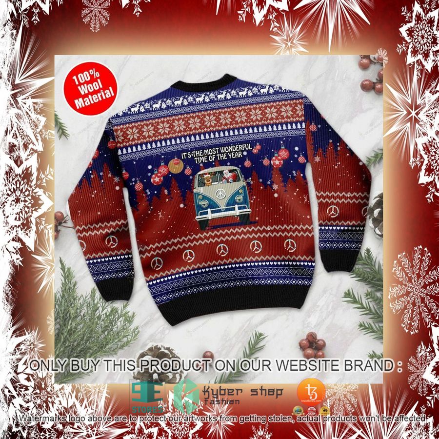 NEW It's The Most Wonderful Time Of The Year Santa Claus In Hippie Car Christmas Sweatshirt, Sweater 6 its the most wonderful time of the year santa claus in hippie car christmas ugly sweater 6 32508