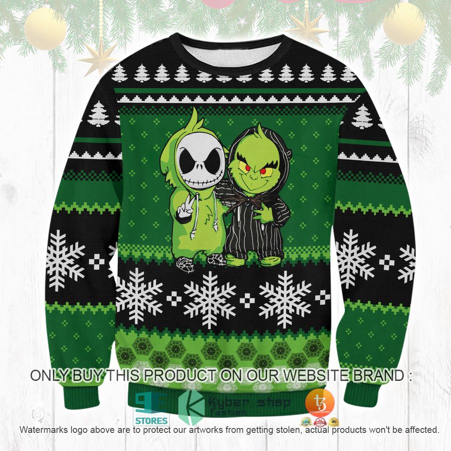 jack and grinch ugly christmas sweater 1 2700