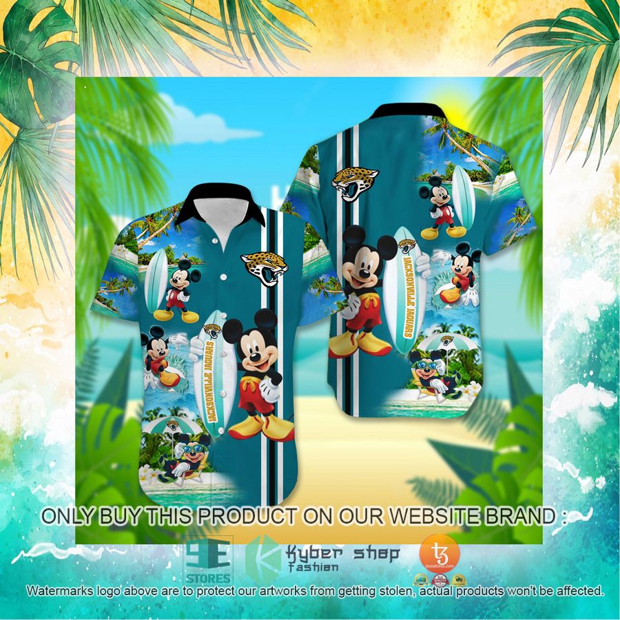 jacksonville jaguars mickey mouse surfboard hawaiian shirt 4 75625
