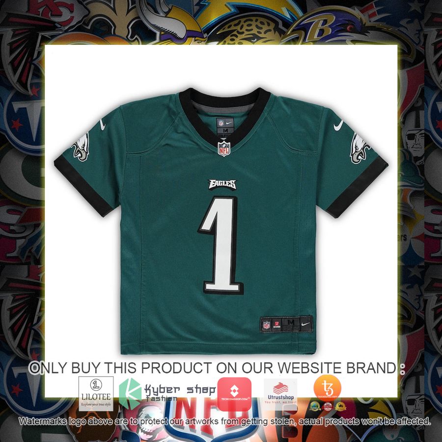 HOT Jalen Hurts Philadelphia Eagles Nike Preschool Midnight Green Football Jersey Shirt 2 jalen hurts philadelphia eagles nike preschool midnight green football jersey 2 66748