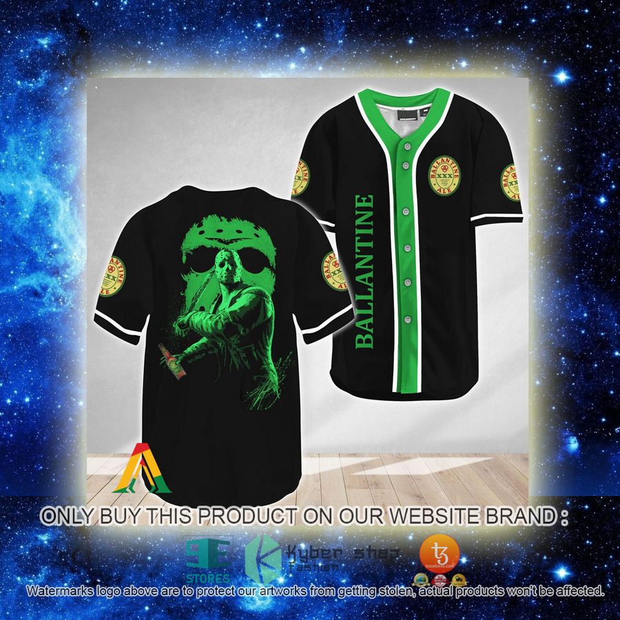 NEW Jason Voorhees Friday The 13th Ballantines Baseball Shirt 2 jason voorhees friday the 13th ballantines baseball jersey 2 25494