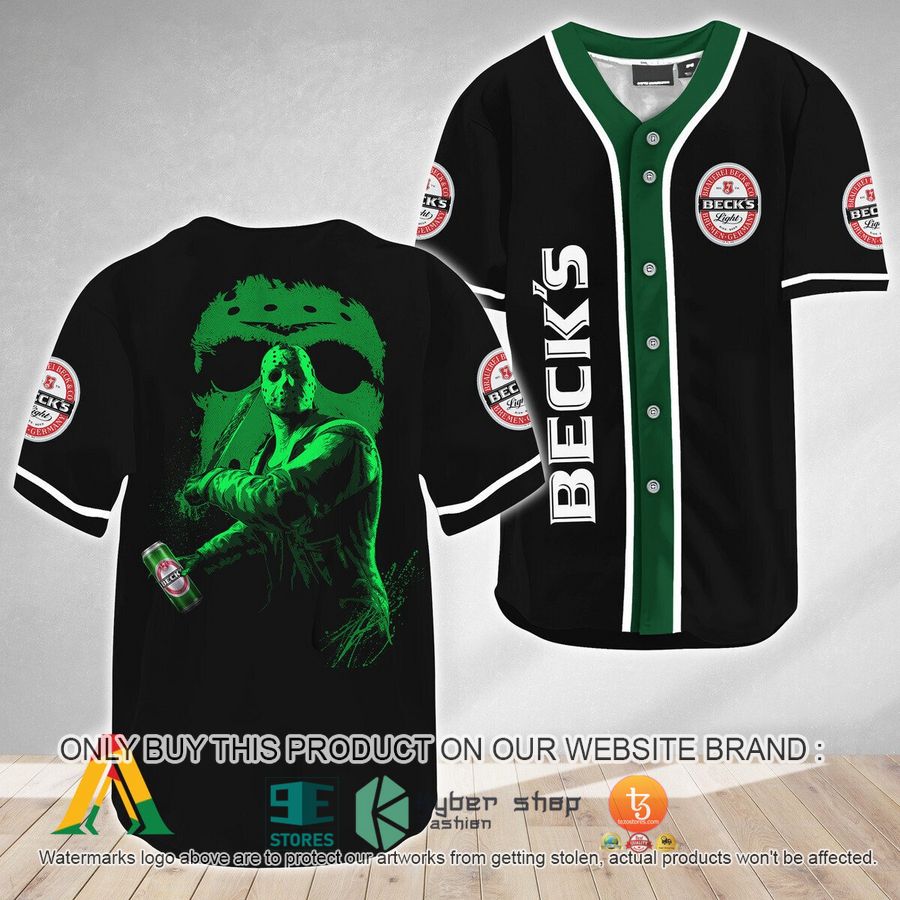 jason voorhees friday the 13th becks beer baseball jersey 1 63278