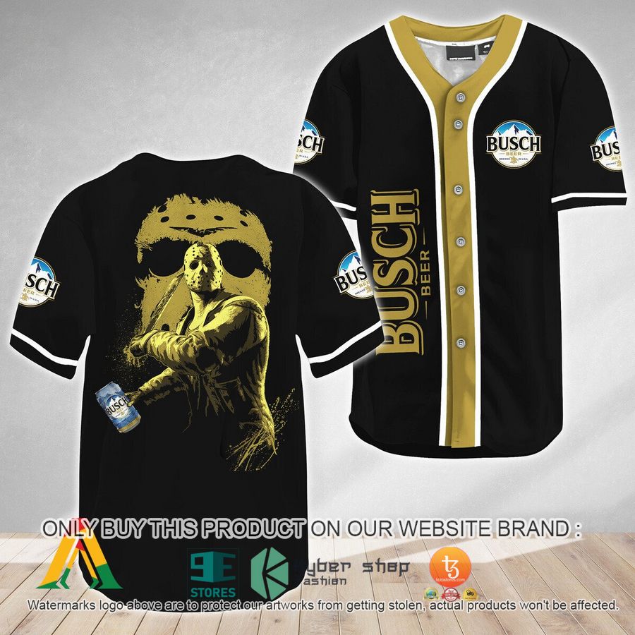 jason voorhees friday the 13th busch beer baseball jersey 1 1438
