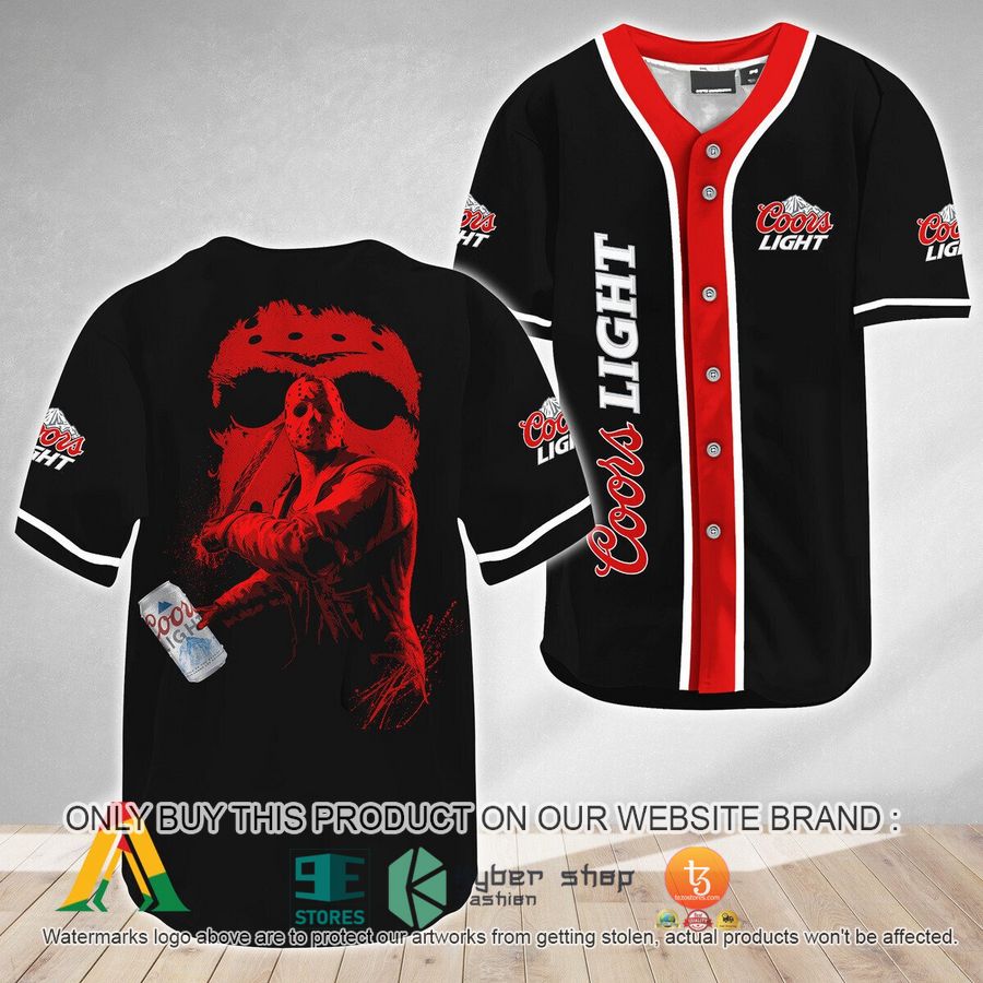 jason voorhees friday the 13th coors light baseball jersey 1 84400