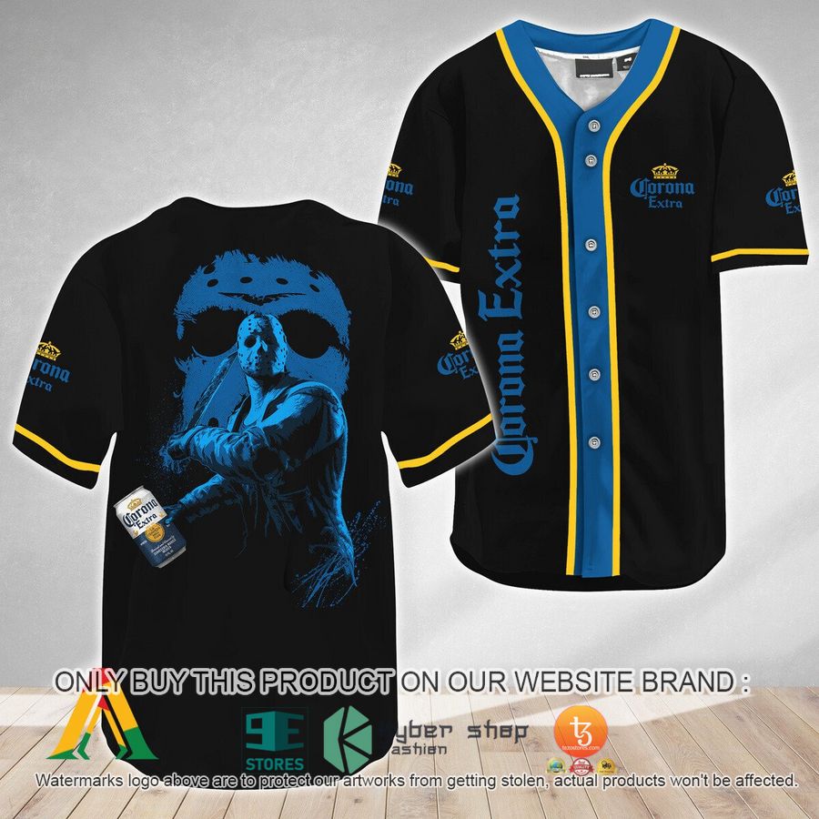 jason voorhees friday the 13th corona extra baseball jersey 1 88867