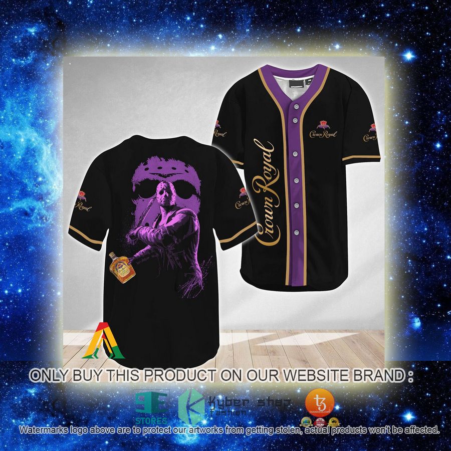 NEW Jason Voorhees Friday The 13th Crown Royal Baseball Shirt 2 jason voorhees friday the 13th crown royal baseball jersey 2 39934