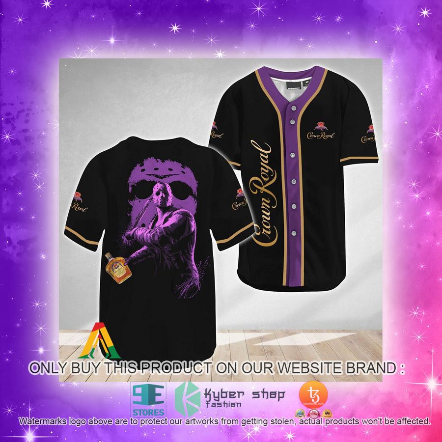 NEW Jason Voorhees Friday The 13th Crown Royal Baseball Shirt 4 jason voorhees friday the 13th crown royal baseball jersey 4 679