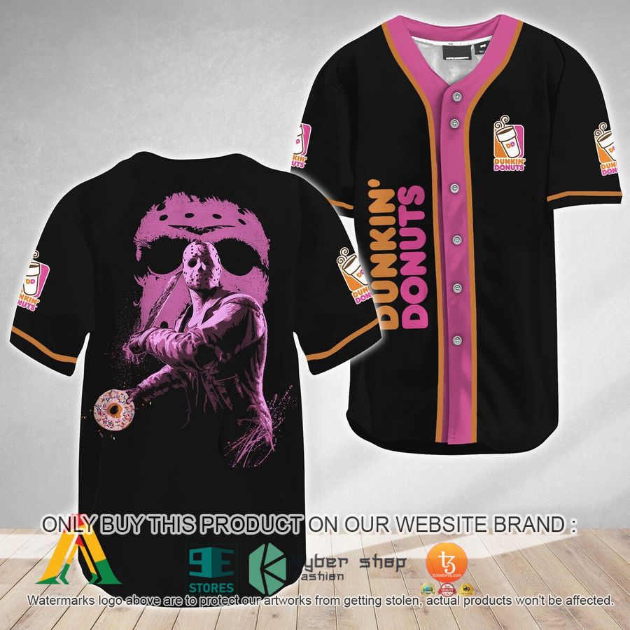 jason voorhees friday the 13th dunkin donuts baseball jersey 1 27364
