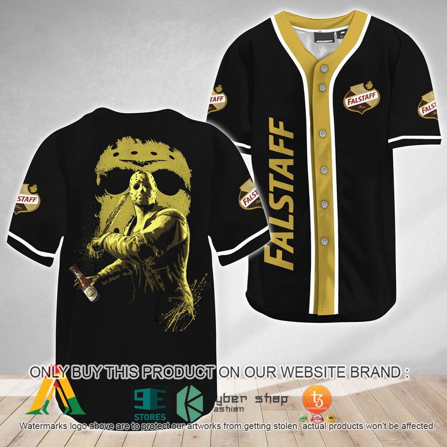 jason voorhees friday the 13th falstaff beer baseball jersey 1 17584