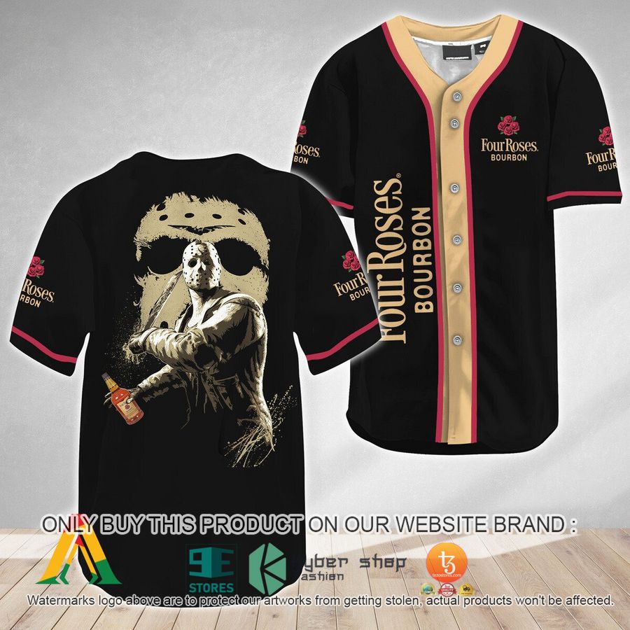 jason voorhees friday the 13th four roses bourbon baseball jersey 1 96398