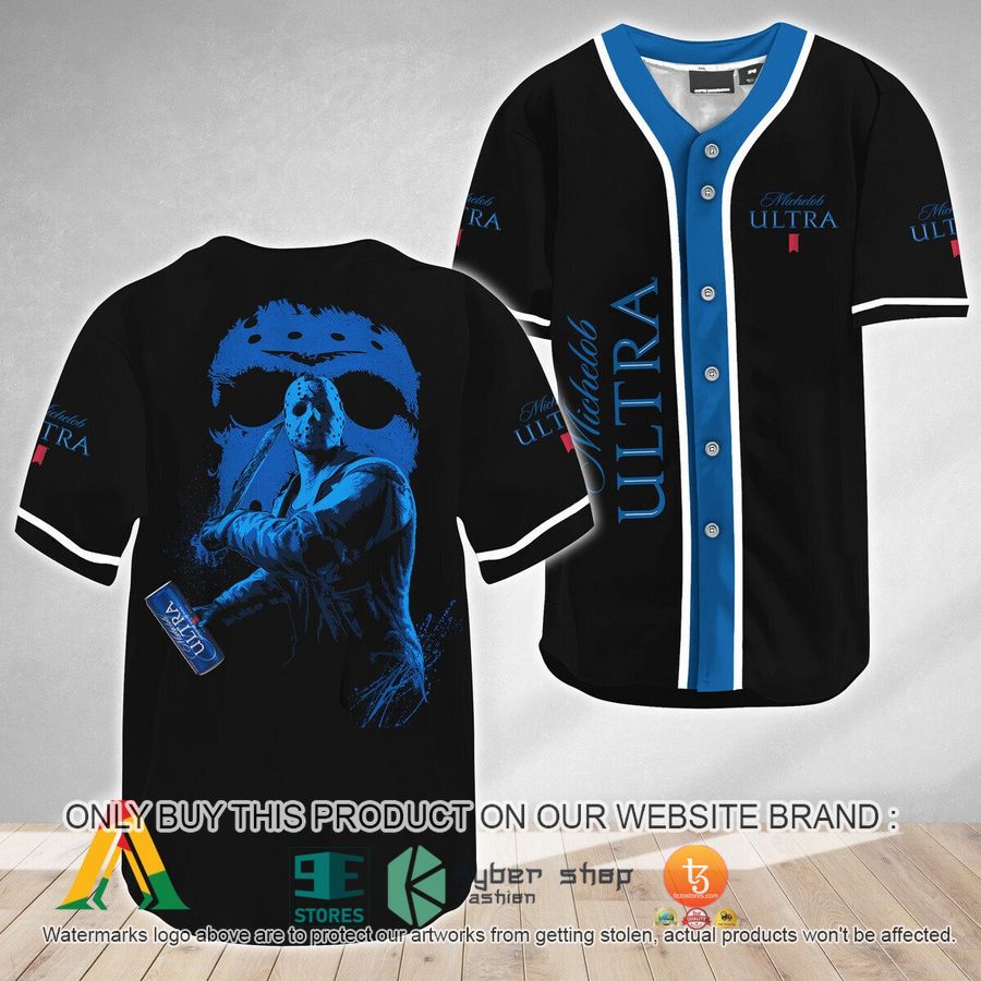NEW Jason Voorhees Friday The 13th Michelob ULTRA Baseball Shirt 3 jason voorhees friday the 13th michelob ultra baseball jersey 1 69699
