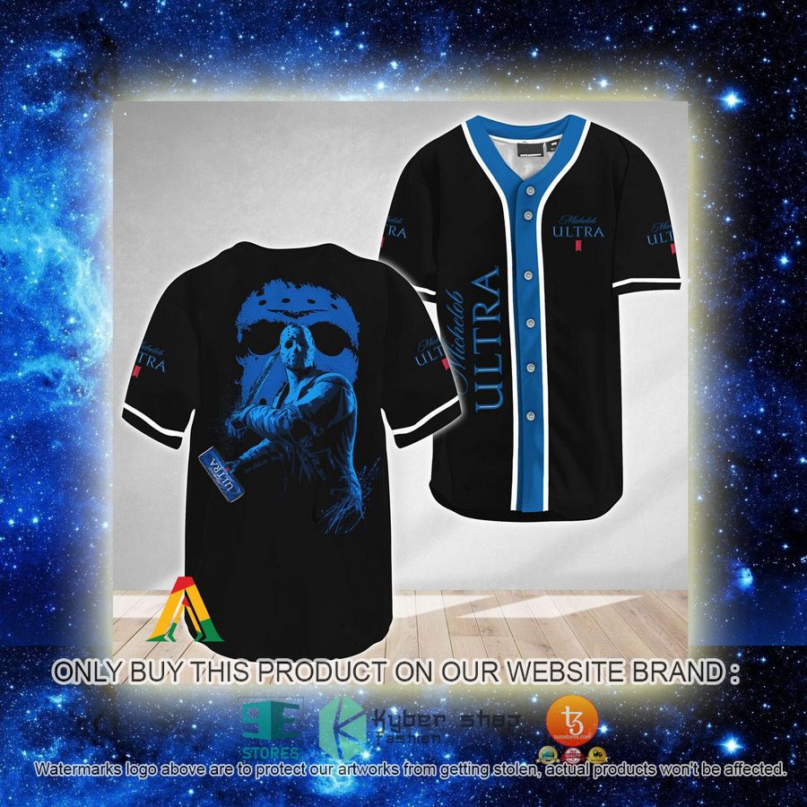 NEW Jason Voorhees Friday The 13th Michelob ULTRA Baseball Shirt 2 jason voorhees friday the 13th michelob ultra baseball jersey 2 97089