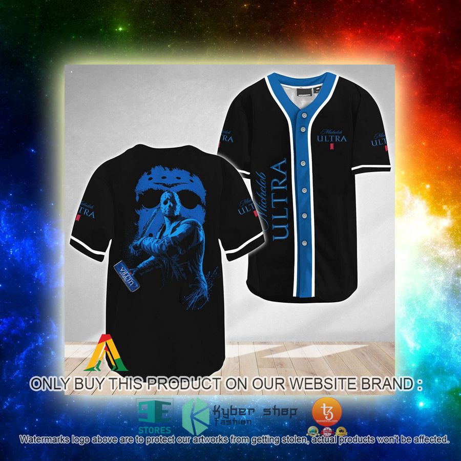 NEW Jason Voorhees Friday The 13th Michelob ULTRA Baseball Shirt 3 jason voorhees friday the 13th michelob ultra baseball jersey 3 73796