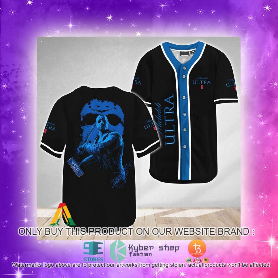NEW Jason Voorhees Friday The 13th Michelob ULTRA Baseball Shirt 4 jason voorhees friday the 13th michelob ultra baseball jersey 4 24172
