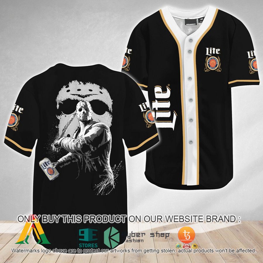 jason voorhees friday the 13th miller lite baseball jersey 1 71379